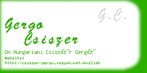 gergo csiszer business card